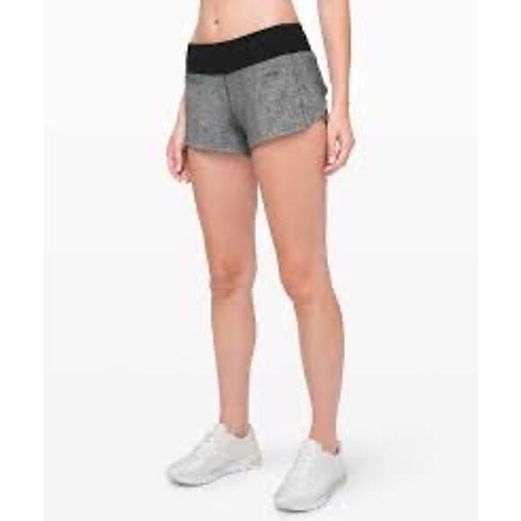 NWT Lululemon Speed Up LR Shorts 2.5” Lined, Heathered Luxe Multi Black - 12 - Picture 1 of 5